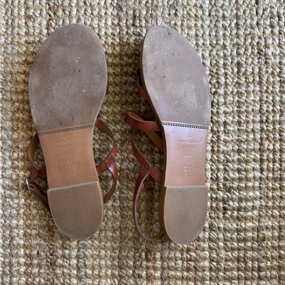 Sézane Adeline low sandals in natural heritage leather sz 40 - Picture 9 of 12